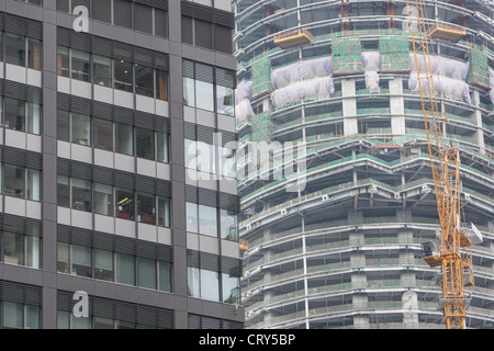 Bauarbeiten und Baustellen in Pudong in Shanghai, China Stockfoto