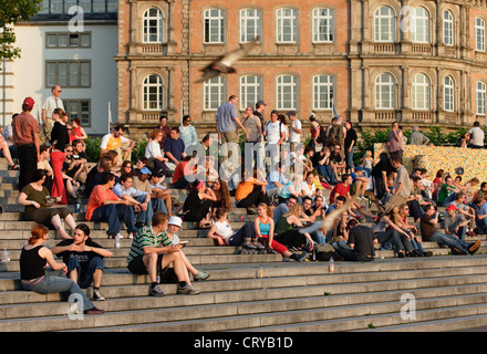 Düsseldorf, Rheinpromenade, Piazza di Spagna Stockfoto