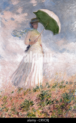 Claude Monet-Skizze einer Figur in die Open Air-Frau mit einem Sonnenschirm gegenüber Recht, 1886 XIX Jahrhunderts Musée d ' Orsay - Frankreich Stockfoto