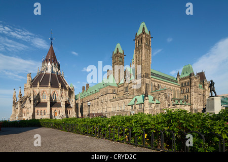 Parliament Hill Bibliothek Centre Block, Ottawa Stockfoto