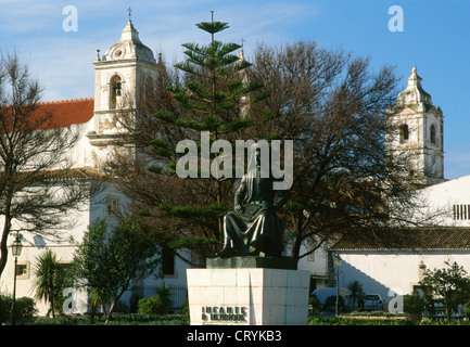 Portugal, Algarve, Lagos, Infante D'Henrique Denkmal, Stockfoto