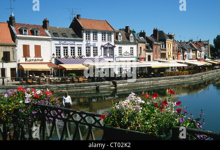 Frankreich, Picardie, Amiens, St.-Leu-Viertel, Somme River, Stockfoto