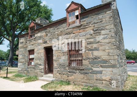 WASHINGTON DC, USA - Die Lock Keepers House, einem historischen Gebäude auf der National Mall in Washington DC. Neben Was ist jetzt die Constitution Avenue, verwendete es weiter, um auf einem Kanal, die einst an dieser Stelle sein. Stockfoto