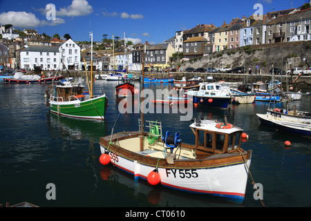 Der malerische Hafen von Mevagissey in Cornwall England Stockfoto