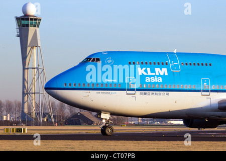 Klm Boeing 747 in Amsterdam - Schiphol Stockfoto