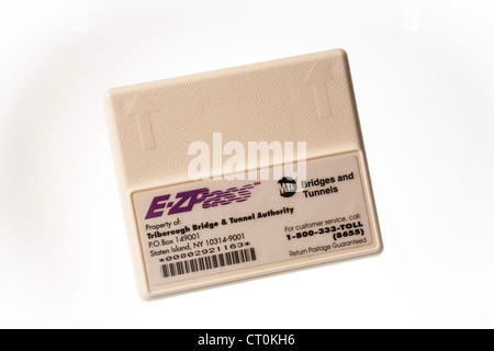 Ein E-ZPass System Transpondereinheit (auch bekannt als ein "Tag" oder ein "Paket"), USA Stockfoto