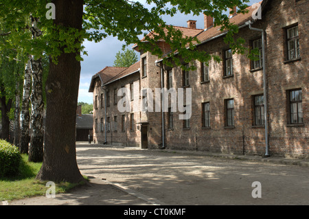 Auschwitz-Kaserne ich KZ Polen Stockfoto