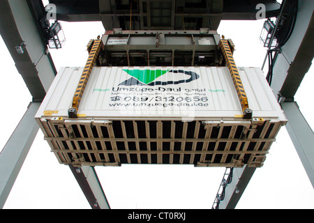 Containerstation in München Riem Stockfoto