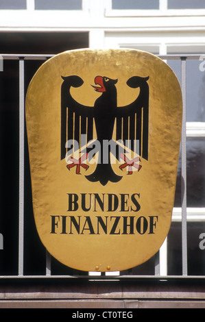 Wappen der Bundesrepublik Finanzgericht in München Stockfoto