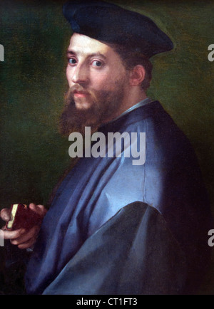 Portrait of a man 1486- 1530 Andrea d' Agnolo, Said, Andrea del Sarto, Florenz, Italien, Italienisch , Stockfoto