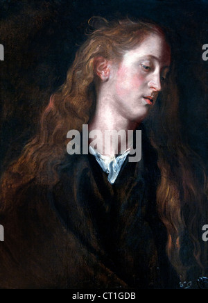 Kopf einer jungen Frau 1618 Anthony van Dyck belgischen Belgiens zu studieren Stockfoto