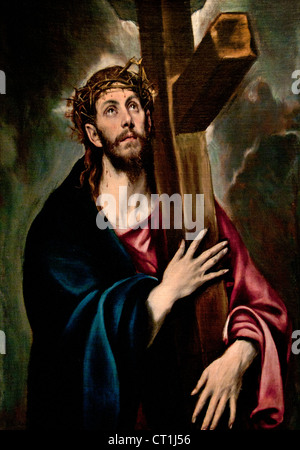 Christus trägt das Kreuz 1580 El Greco Domenikos Theotokopoulos griechischen Spanisch Spanien Stockfoto