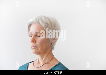 Nahaufnahme eines älteren Womans Gesicht Stockfoto