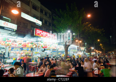 Street Food und Restaurants, Bukit Bintang, Kuala Lumpur, Malaysia, Süd-Ost Asien Stockfoto
