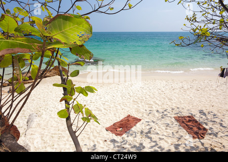 Iddylic tropischen Strand Landschaft, Ko Samet, thailand Stockfoto