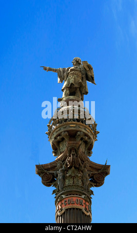 Christopher Colombus-Denkmal in Barcelona, Katalonien, Spanien Stockfoto