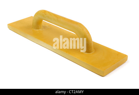 Gelbe Polyurethan Verputzen Schwimmer isoliert Stockfoto