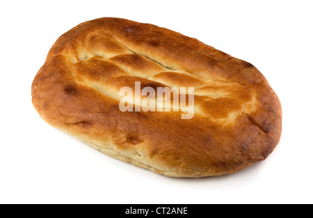 Östliche traditionelle hausgemachte Brot isoliert Matnakash auf weiss Stockfoto