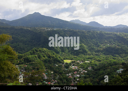 Landschaft in der Nähe von Roseau, Dominica, Karibik Stockfoto
