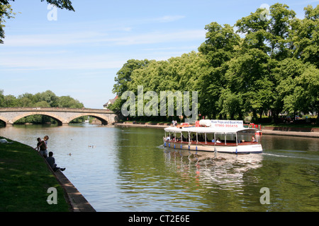 Fluß Avon Evesham Worcestershire England UK Stockfoto