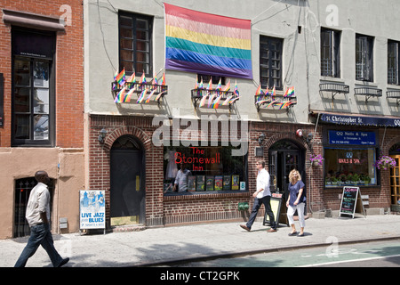 Stonewall Inn auf der Christopher Street in Greenwich Village, New York City. Stockfoto