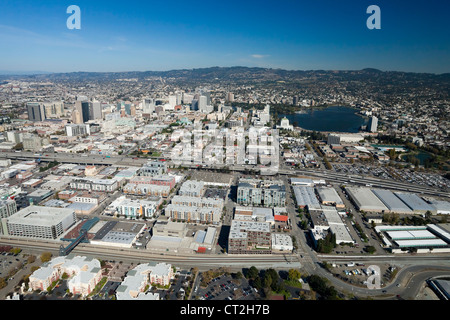 Die Oakland City und der Innenstadt Stockfoto