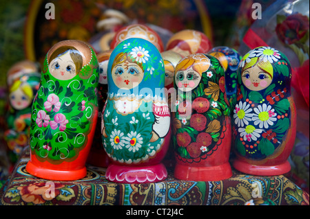 vier Babuschka oder Matrioshka russische Puppen Stockfoto