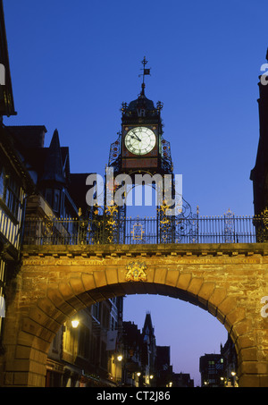 Eastgate viktorianischen Uhr Porträt Chester Cheshire North West England UK Stockfoto