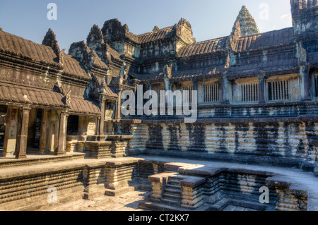 Inneren Terrassen von Angkor Wat in Siem Reap, Kambodscha Stockfoto