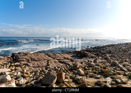 Blick über den Indischen Ozean vom Kap der guten Hoffnung, Südafrika Stockfoto