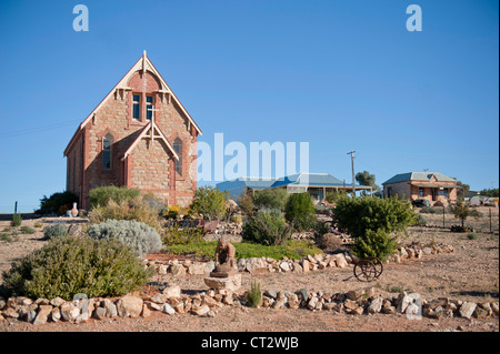 Katholische Kirche der ehemaligen Bergbaugebiet und beliebter Drehort Silverton im Outback New South Wales, Australien Stockfoto