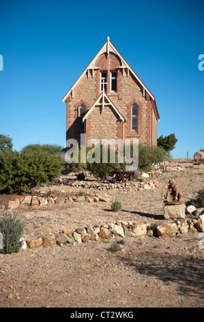 Katholische Kirche der ehemaligen Bergbaugebiet und beliebter Drehort Silverton im Outback New South Wales, Australien Stockfoto