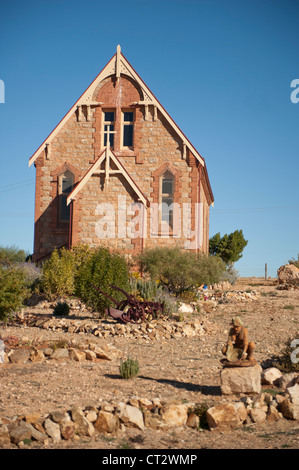 Katholische Kirche der ehemaligen Bergbaugebiet und beliebter Drehort Silverton im Outback New South Wales, Australien Stockfoto