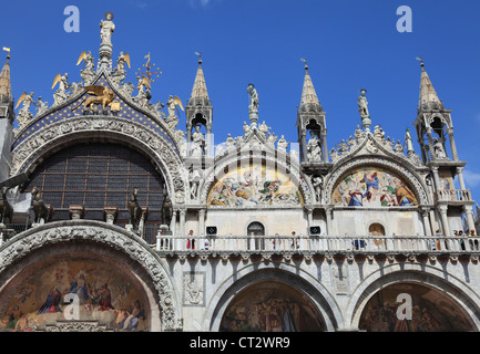 Details der St.Marks Basilika in Venedig Italien Stockfoto