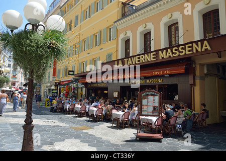 La Taverne Masséna Brasserie, Rue Massena, Nizza, Côte d ' Azur, Alpes-Maritimes, Provence-Alpes-Côte d ' Azur, Frankreich Stockfoto