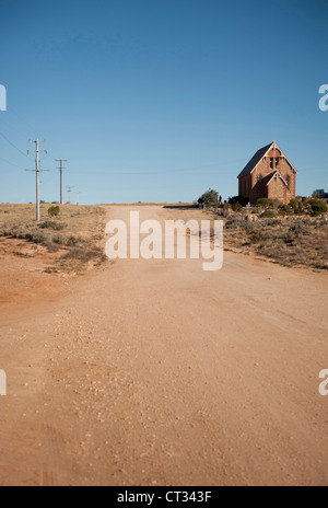 Katholische Kirche der ehemaligen Bergbaugebiet und beliebter Drehort Silverton im Outback New South Wales, Australien Stockfoto