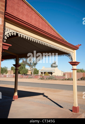 Das ehemalige Bergarbeiterdorf Silverton im Outback New South Wales hat viele denkmalgeschützte Gebäude konserviert und ist beliebt für Filme Stockfoto