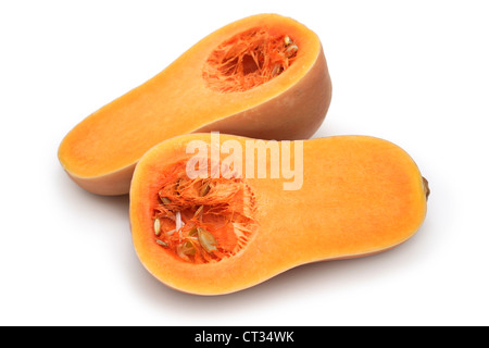 Kürbis, Gemüse Kürbis halbieren Stockfoto