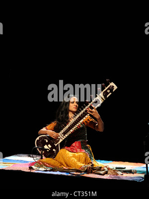 Anoushka Shankar, Sitar, im Konzert am Copenhagen Jazz Festival 2012 Stockfoto