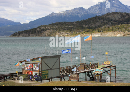 Puerto Guarani nahe Ushuaia, Feuerland, Argentinien, der südlichsten Postamt der Welt Stockfoto