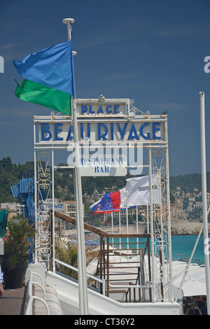 Beau Rivage Bar und Restaurant, Promenade des Anglais, Nizza, Côte d ' Azur, Alpes-Maritimes, Provence-Alpes-Côte d ' Azur, Frankreich Stockfoto