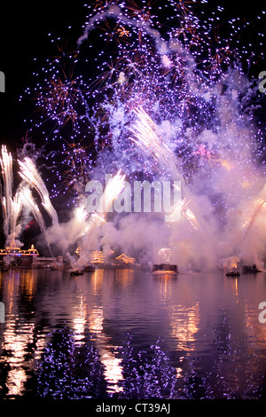 Epcot Center Feuerwerk Nacht Stockfoto