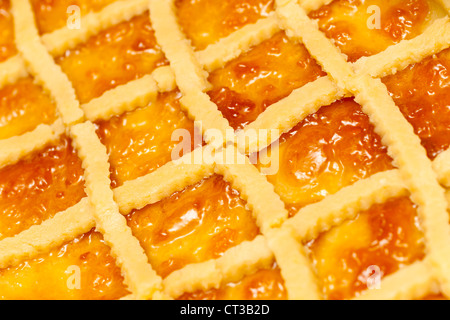 Italienische Kuchen Crostata Torte. Stockfoto