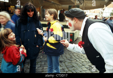 Braunschweig, Clown in Aktion auf dem Magni Stockfoto