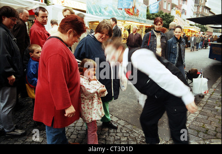 Braunschweig, Clown in Aktion auf dem Magni Stockfoto