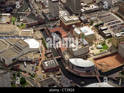 Luftaufnahme von Brindley Place in Birmingham im Jahr 1997 Stockfoto