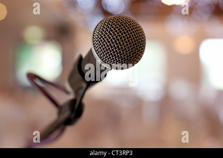 Nahaufnahme eines Mikrofons Stockfoto