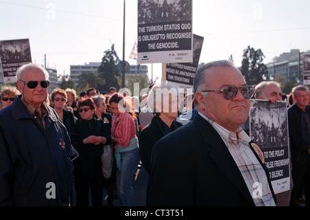 Athen, zeigen Menschen am Jahrestag Stockfoto