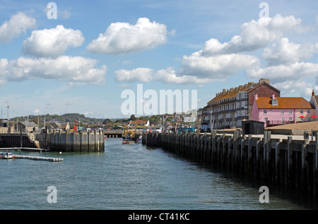 BRIDPORT HAFEN WEST BAY DORSET Stockfoto