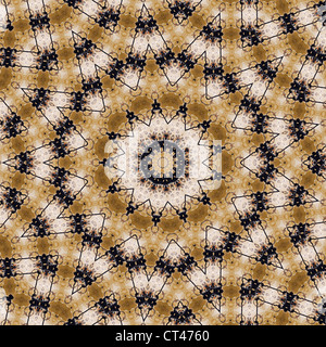Computergenerierte abstrakte Kaleidoskop Hintergrundbild Stockfoto